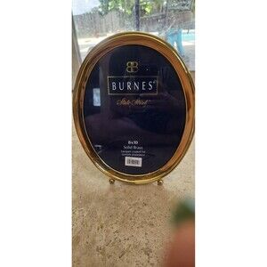 Burnes Solid Brass Oval Picture Photo Frame 8x10